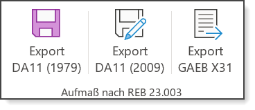 Excel-Aufmaß für GAEB-Online 2021: Export DA11
