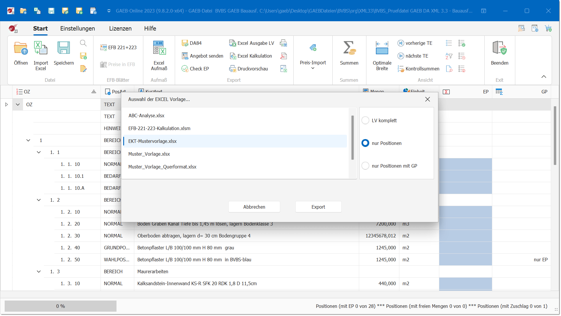 Einzelkosten der Teilleistungen