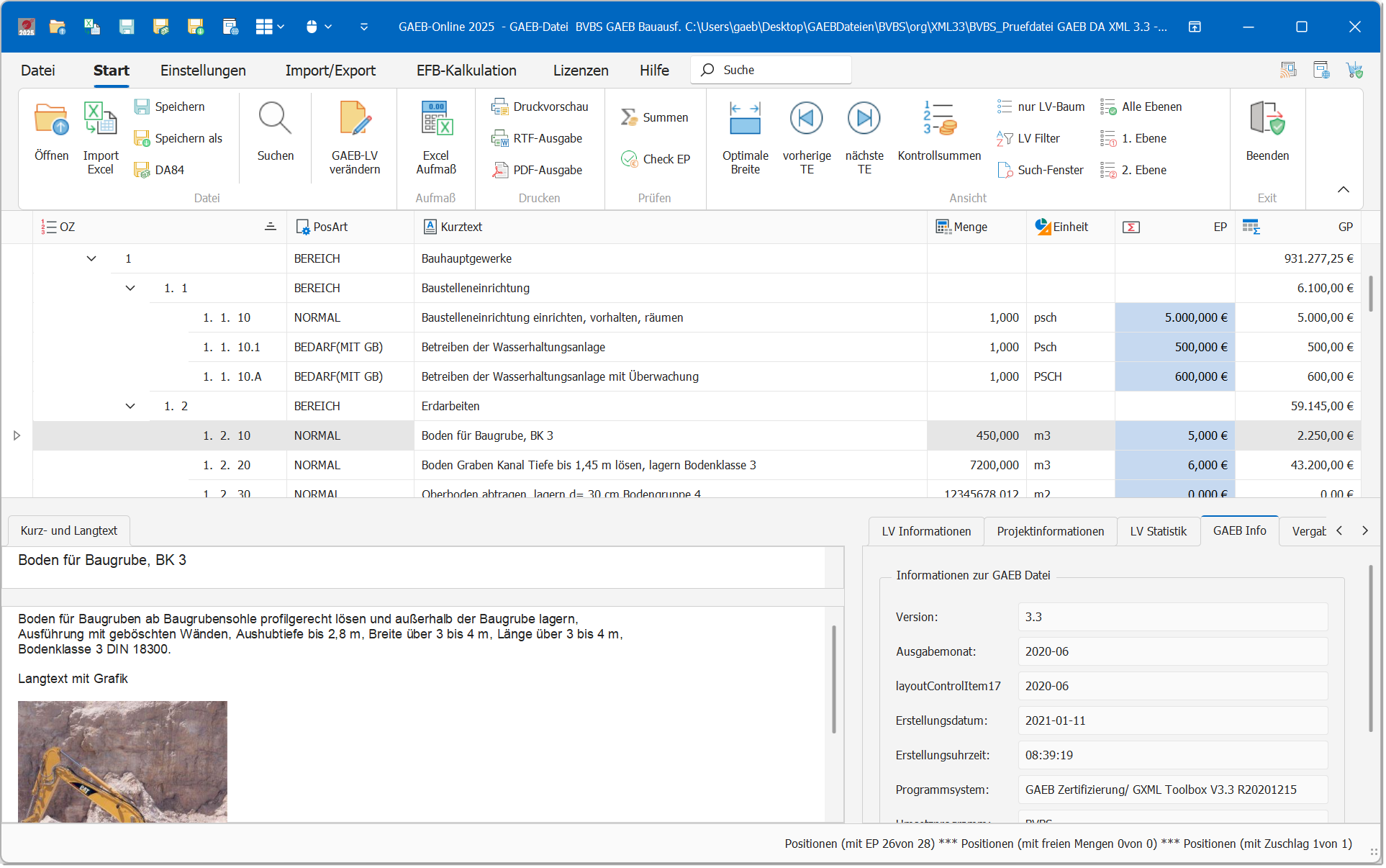 Neues in der Version GAEB-Online 2025!